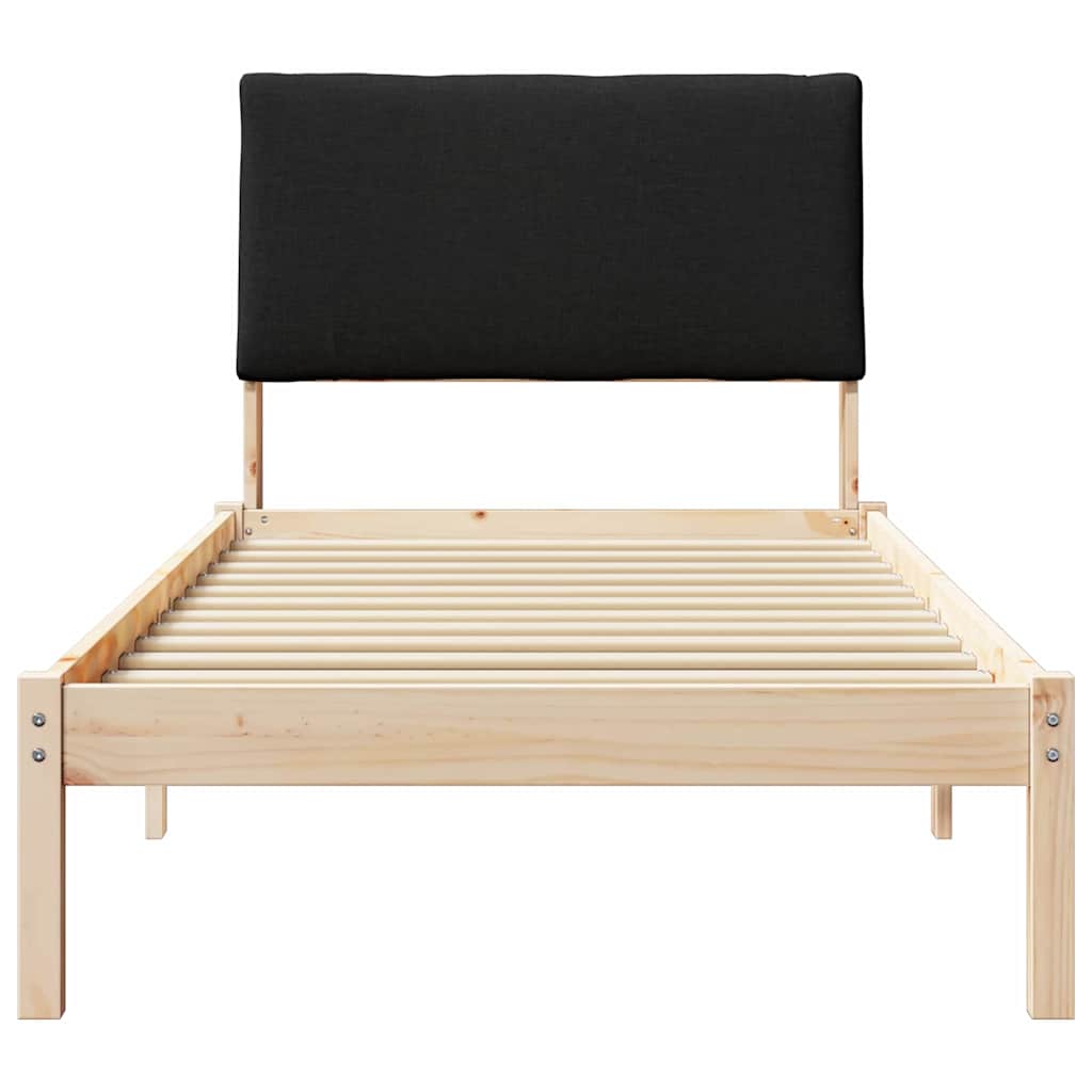 Bedframe Bruin en zwart 100 x 200 cm Massief grenenhout is nu te koop bij PeponiXL, paradijselijk wonen!