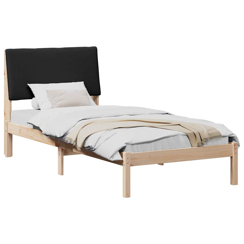 Bedframe Bruin en zwart 100 x 200 cm Massief grenenhout is nu te koop bij PeponiXL, paradijselijk wonen!