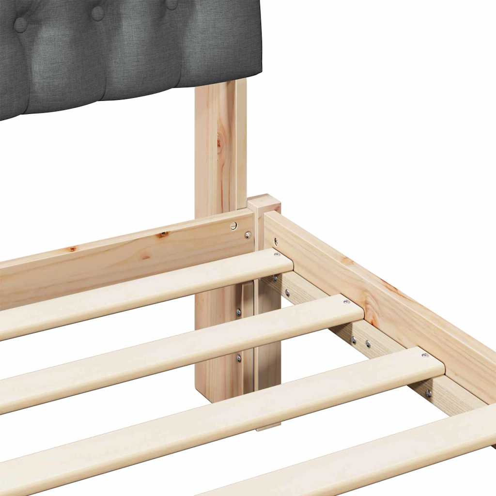 Bedframe met Gevoerd Hoofdgedeelte Bruin 135 x 190 cm is nu te koop bij PeponiXL, paradijselijk wonen!
