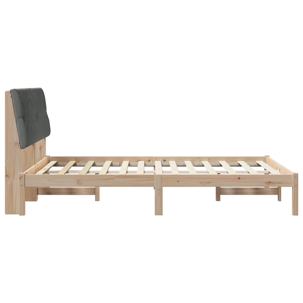 Bedframe met Gevoerd Hoofdgedeelte Bruin 135 x 190 cm is nu te koop bij PeponiXL, paradijselijk wonen!