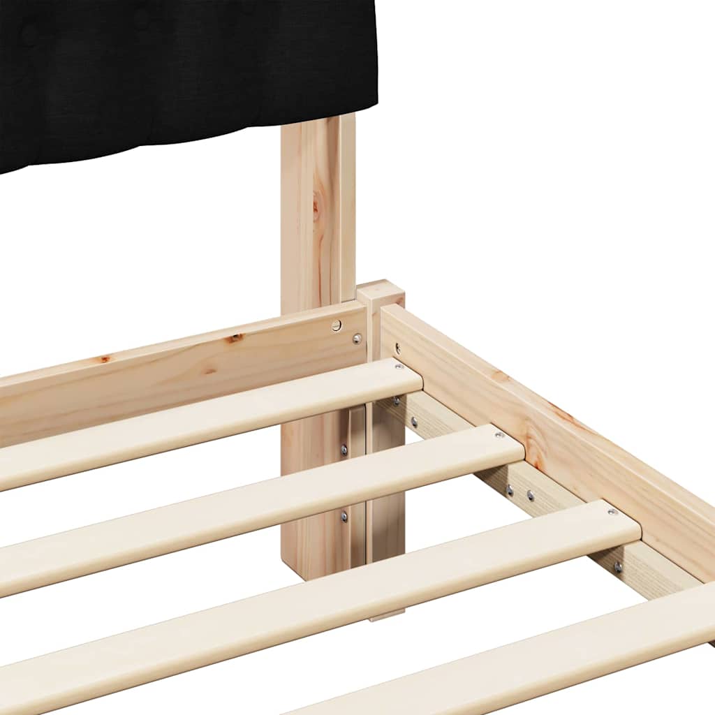 Bedframe met Gevoerd Hoofdgedeelte Bruin 135 x 190 cm is nu te koop bij PeponiXL, paradijselijk wonen!