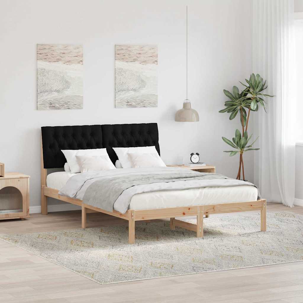 Bedframe met Gevoerd Hoofdgedeelte Bruin 135 x 190 cm is nu te koop bij PeponiXL, paradijselijk wonen!