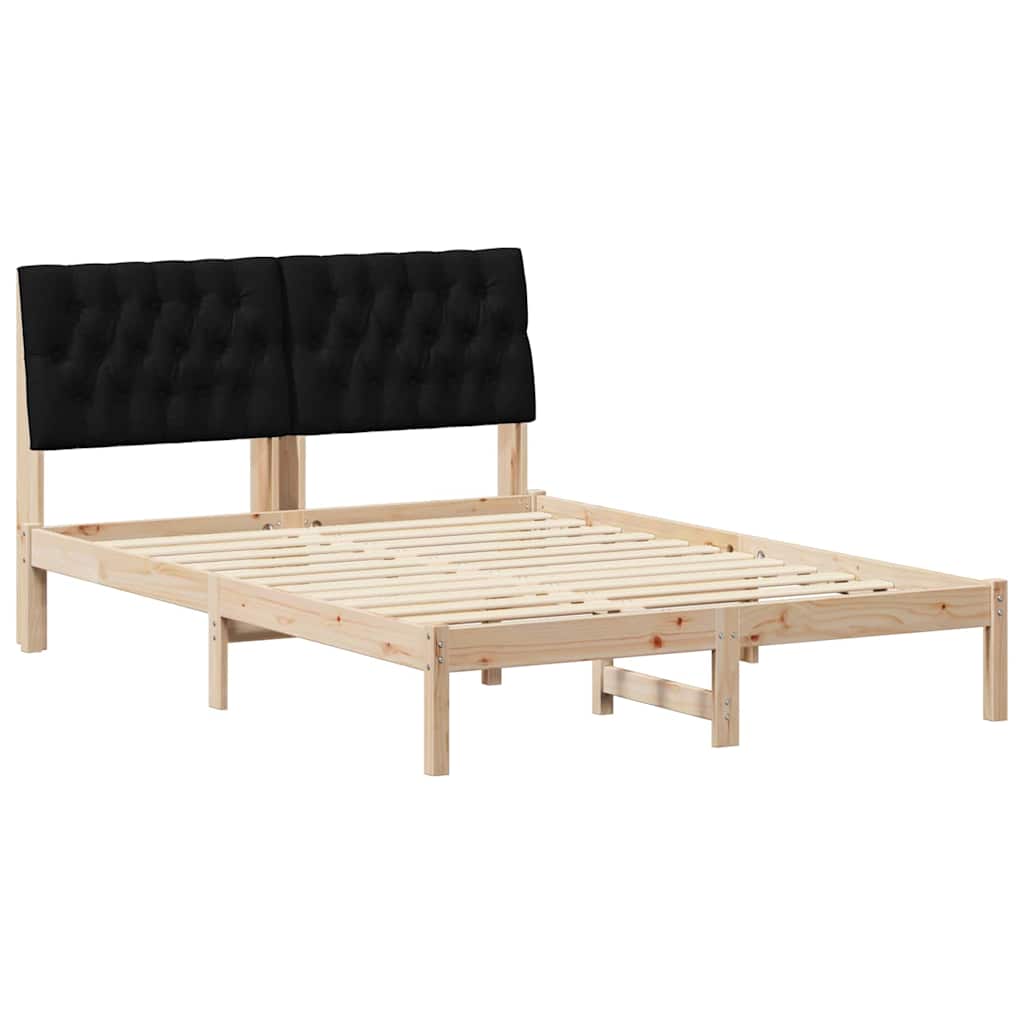 Bedframe met Gevoerd Hoofdgedeelte Bruin 135 x 190 cm is nu te koop bij PeponiXL, paradijselijk wonen!