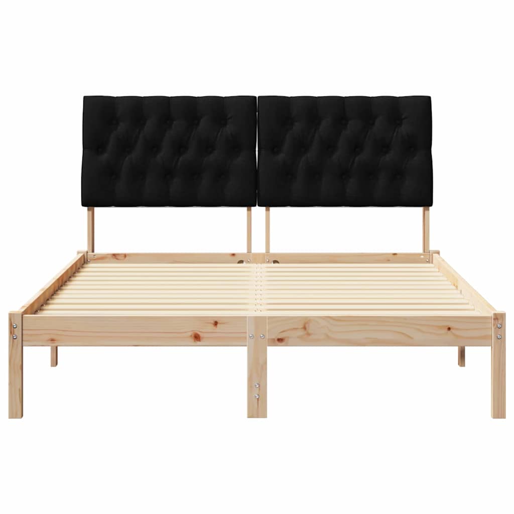 Bedframe met Gevoerd Hoofdgedeelte Bruin 135 x 190 cm is nu te koop bij PeponiXL, paradijselijk wonen!