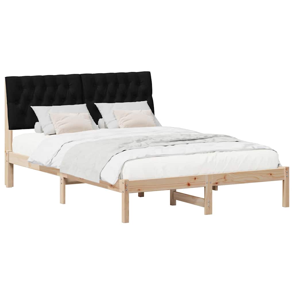 Bedframe met Gevoerd Hoofdgedeelte Bruin 135 x 190 cm is nu te koop bij PeponiXL, paradijselijk wonen!