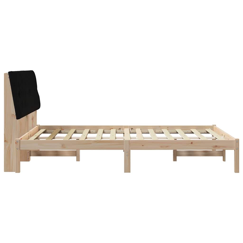 Bedframe met Gevoerd Hoofdgedeelte Bruin 135 x 190 cm is nu te koop bij PeponiXL, paradijselijk wonen!