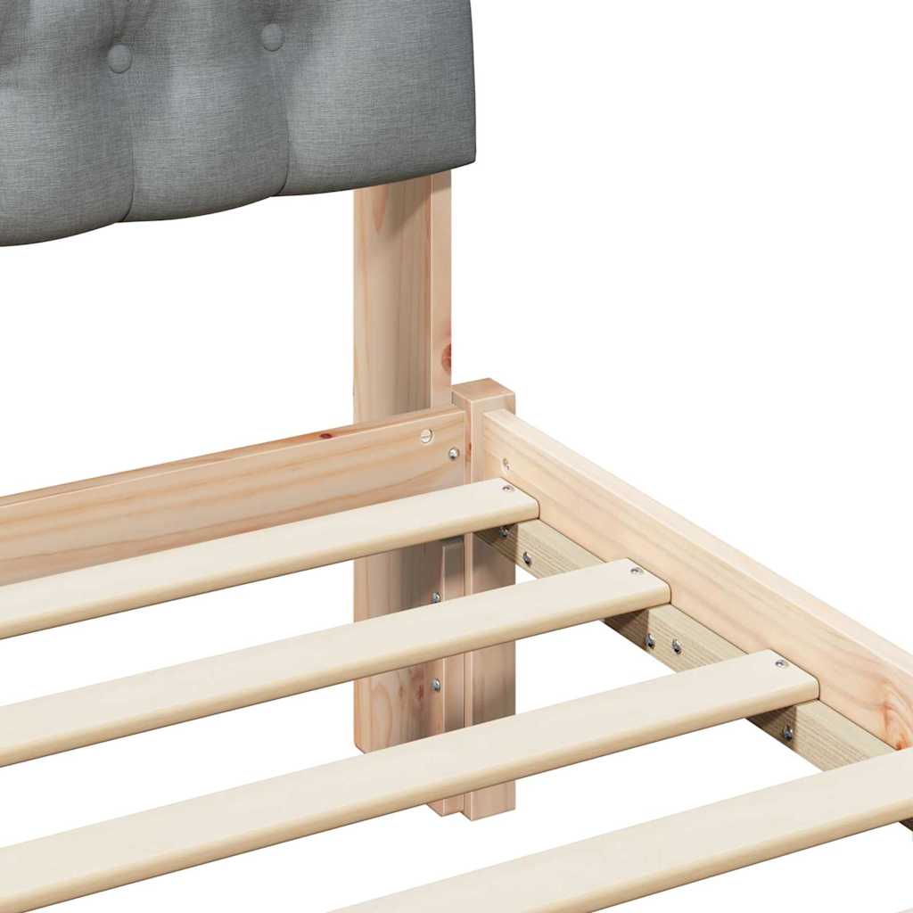 Bedframe met Gevoerd Hoofdgedeelte Bruin 100 x 200 cm is nu te koop bij PeponiXL, paradijselijk wonen!