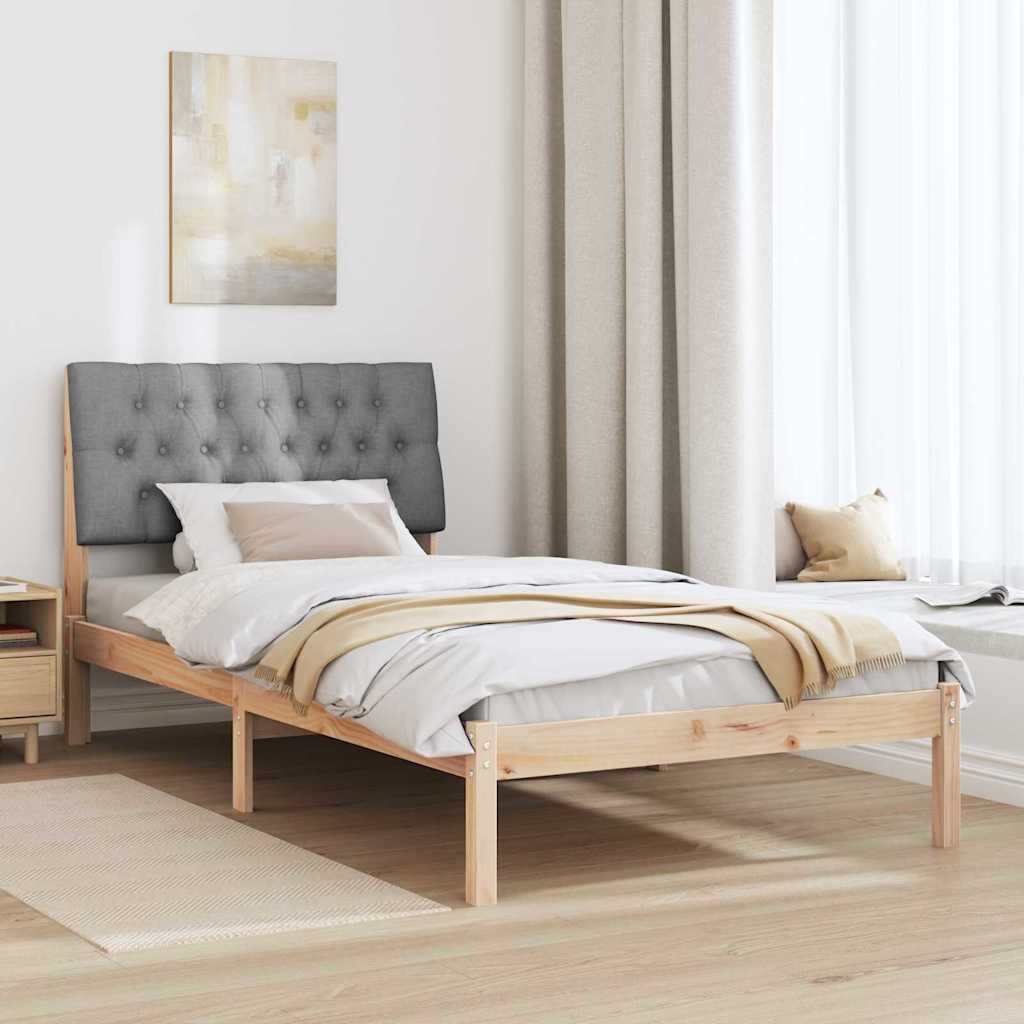 Bedframe met Gevoerd Hoofdgedeelte Bruin 100 x 200 cm is nu te koop bij PeponiXL, paradijselijk wonen!