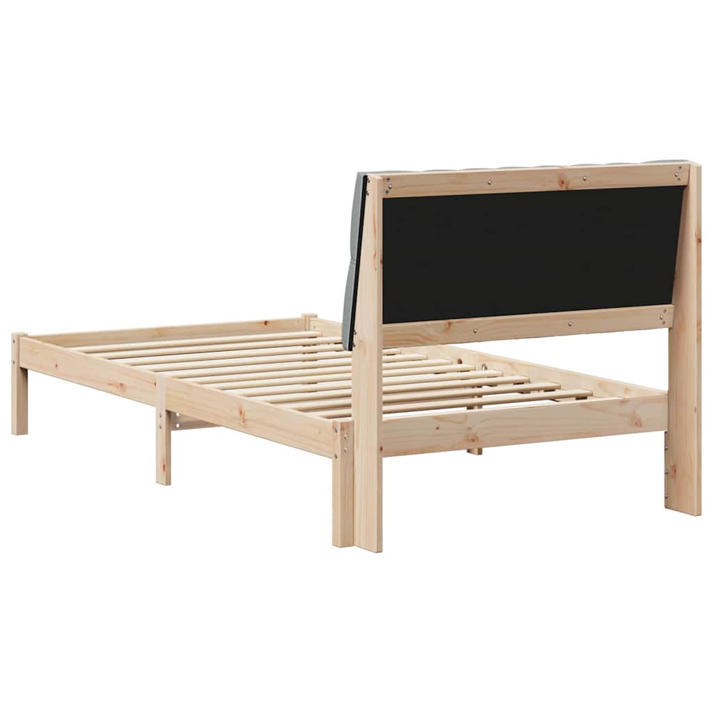 Bedframe met Gevoerd Hoofdgedeelte Bruin 100 x 200 cm is nu te koop bij PeponiXL, paradijselijk wonen!