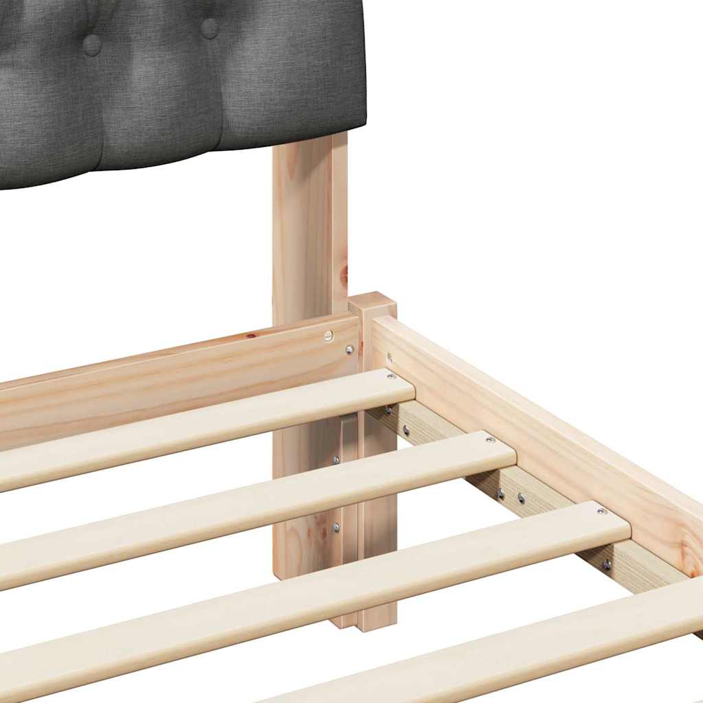 Bedframe met Gevoerd Hoofdgedeelte Bruin 100 x 200 cm is nu te koop bij PeponiXL, paradijselijk wonen!