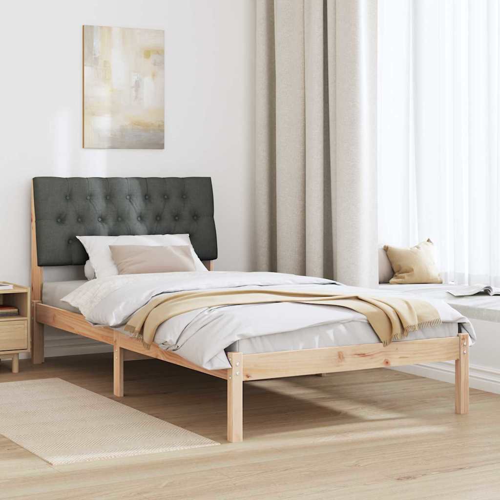 Bedframe met Gevoerd Hoofdgedeelte Bruin 100 x 200 cm is nu te koop bij PeponiXL, paradijselijk wonen!