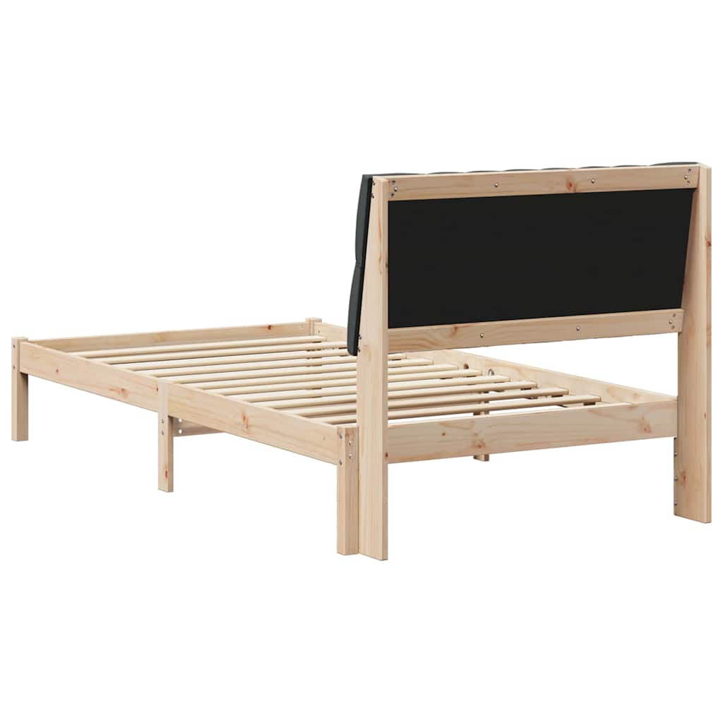Bedframe met Gevoerd Hoofdgedeelte Bruin 100 x 200 cm is nu te koop bij PeponiXL, paradijselijk wonen!