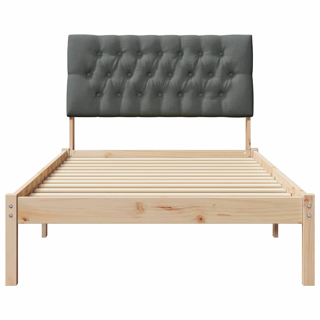 Bedframe met Gevoerd Hoofdgedeelte Bruin 100 x 200 cm is nu te koop bij PeponiXL, paradijselijk wonen!