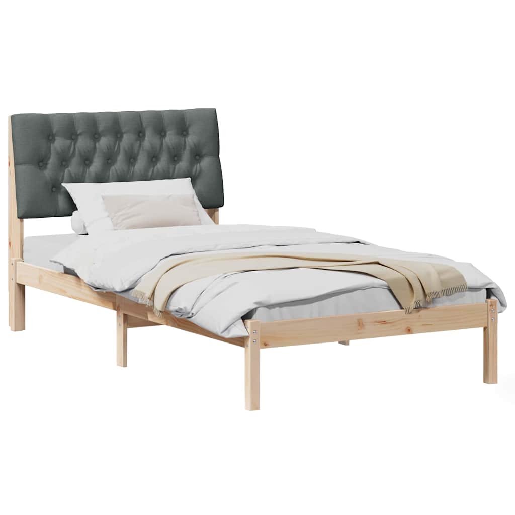 Bedframe met Gevoerd Hoofdgedeelte Bruin 100 x 200 cm is nu te koop bij PeponiXL, paradijselijk wonen!