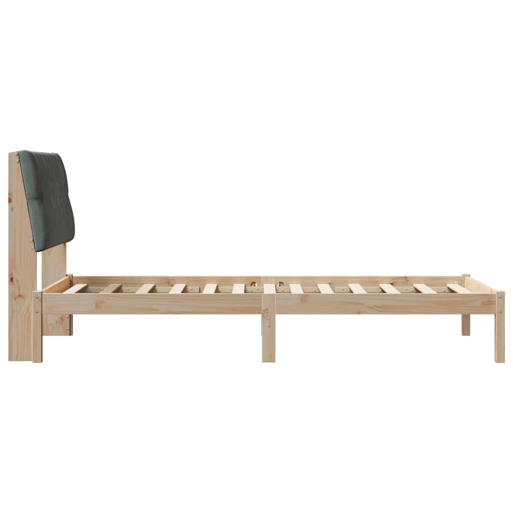 Bedframe met Gevoerd Hoofdgedeelte Bruin 100 x 200 cm is nu te koop bij PeponiXL, paradijselijk wonen!