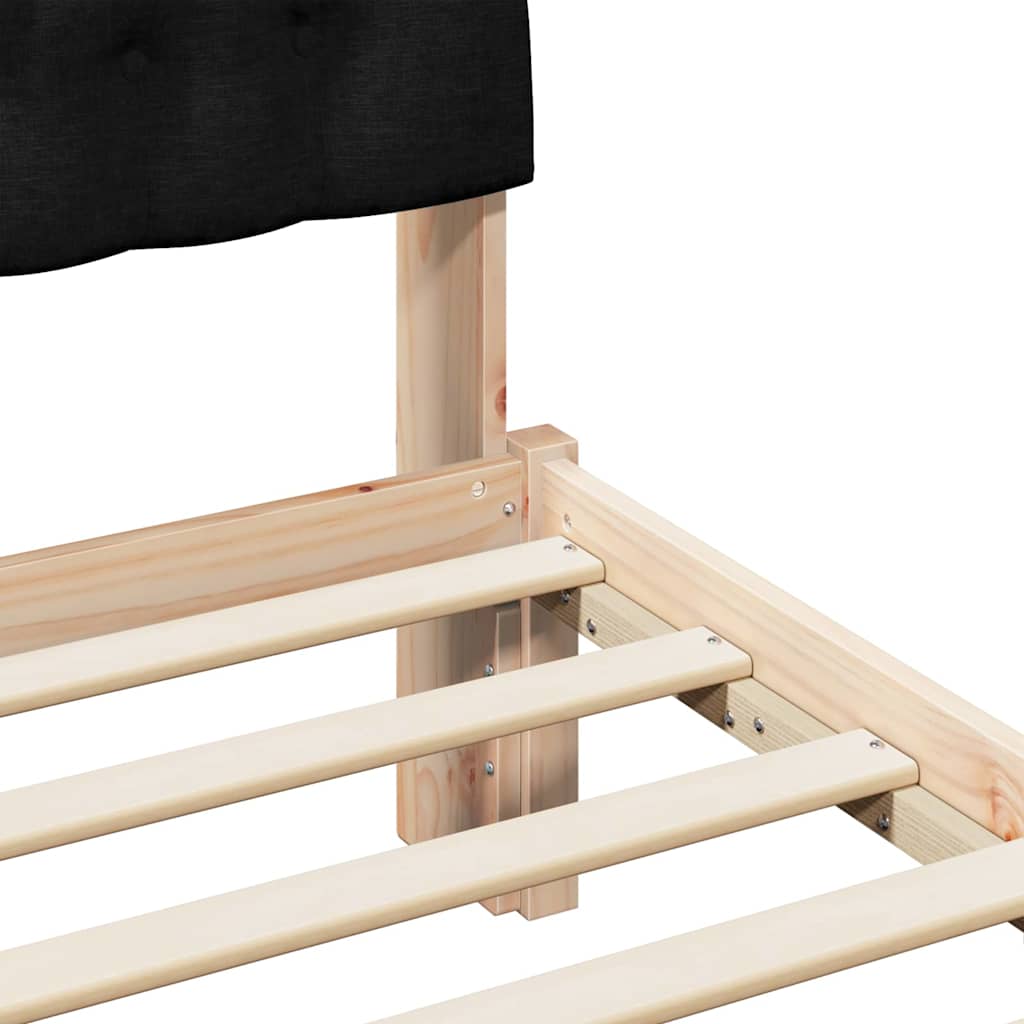 Bedframe met Gevoerd Hoofdgedeelte Bruin 100 x 200 cm is nu te koop bij PeponiXL, paradijselijk wonen!
