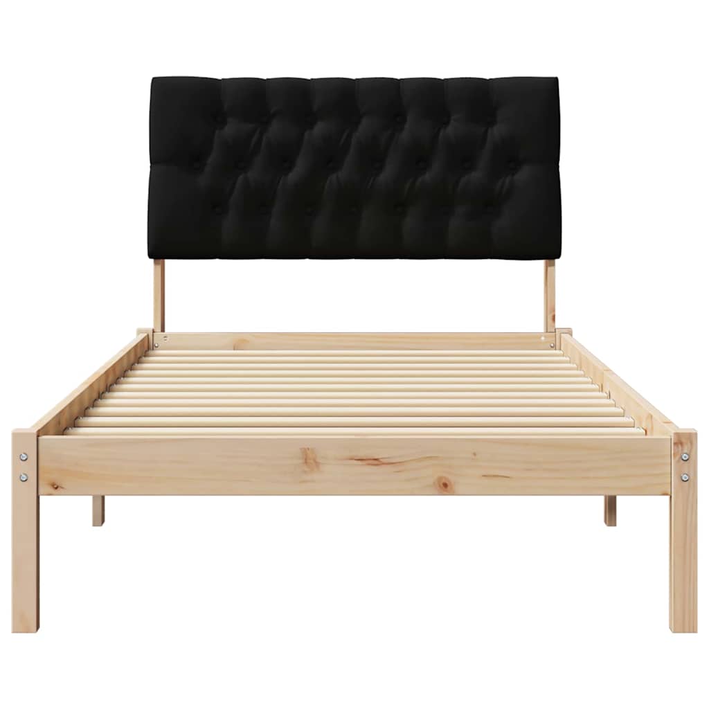 Bedframe met Gevoerd Hoofdgedeelte Bruin 100 x 200 cm is nu te koop bij PeponiXL, paradijselijk wonen!