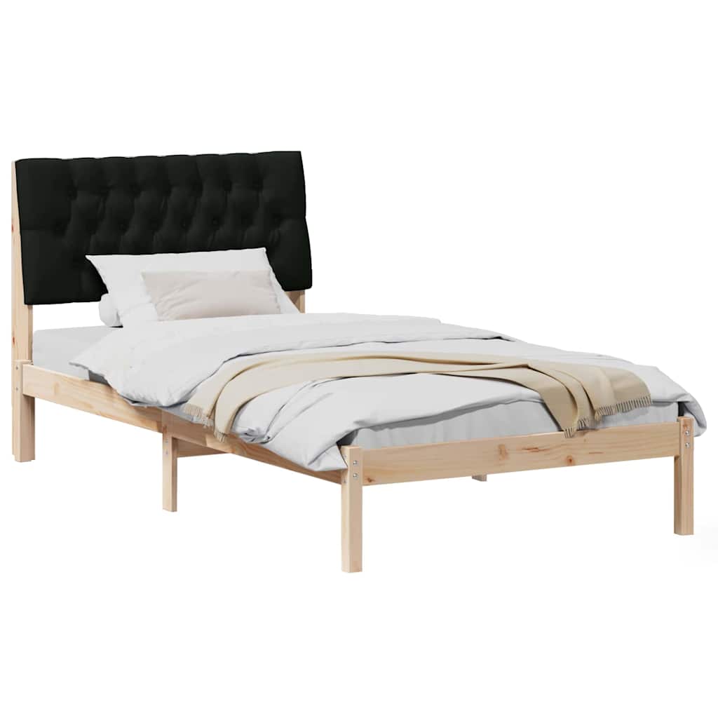 Bedframe met Gevoerd Hoofdgedeelte Bruin 100 x 200 cm is nu te koop bij PeponiXL, paradijselijk wonen!