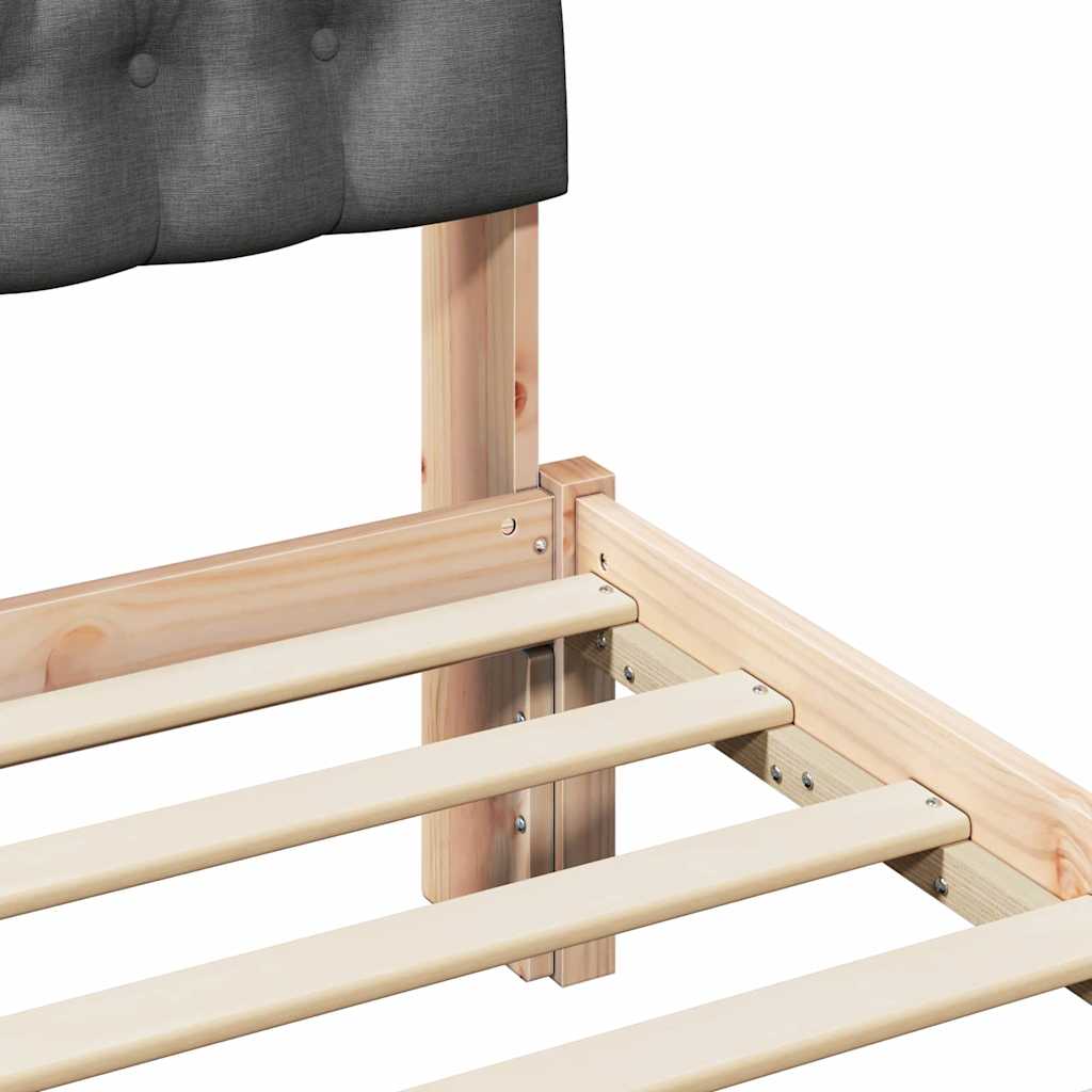 Bedframe met Gevoerd Hoofdgedeelte Bruin 75 x 190 cm is nu te koop bij PeponiXL, paradijselijk wonen!