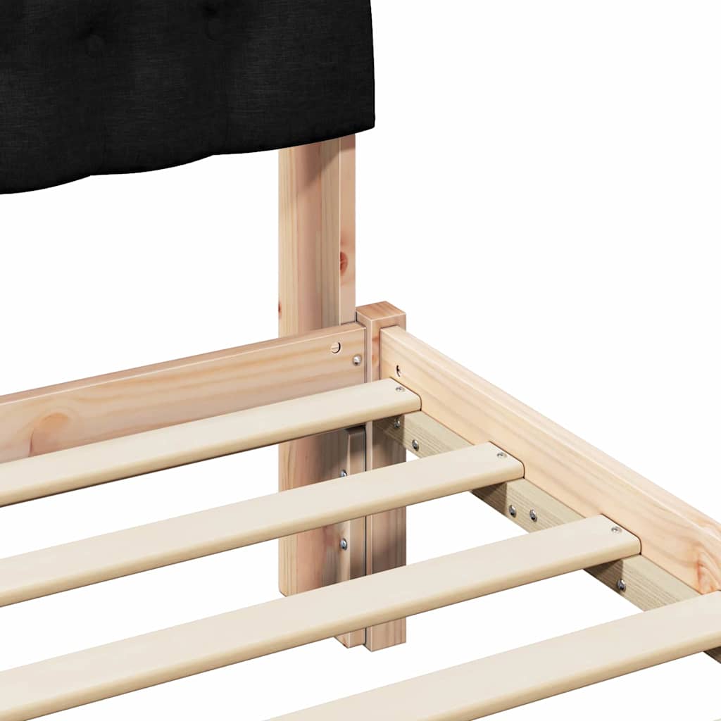 Bedframe met Gevoerd Hoofdgedeelte Bruin 75 x 190 cm is nu te koop bij PeponiXL, paradijselijk wonen!