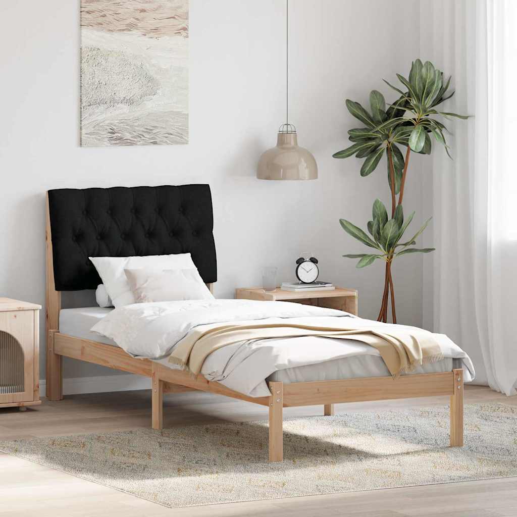 Bedframe met Gevoerd Hoofdgedeelte Bruin 75 x 190 cm is nu te koop bij PeponiXL, paradijselijk wonen!