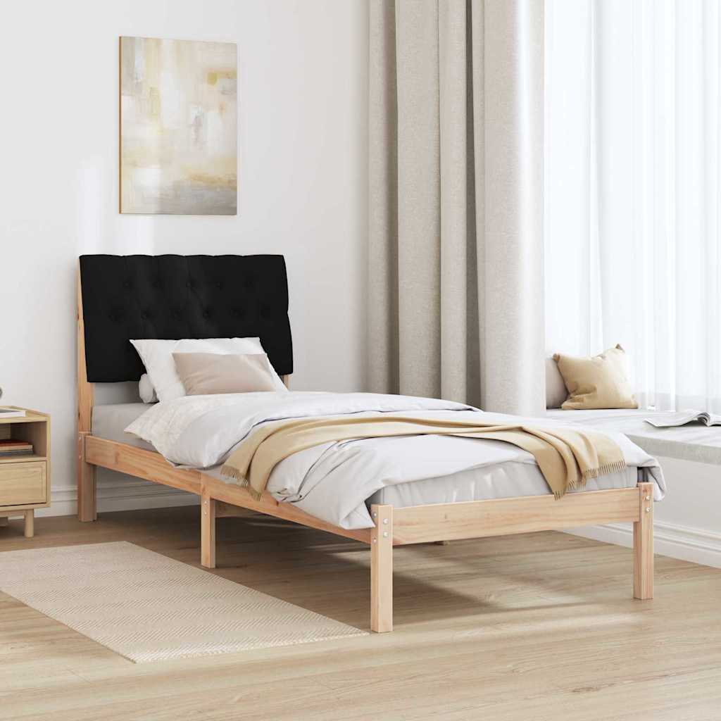Bedframe met Gevoerd Hoofdgedeelte Bruin 75 x 190 cm is nu te koop bij PeponiXL, paradijselijk wonen!