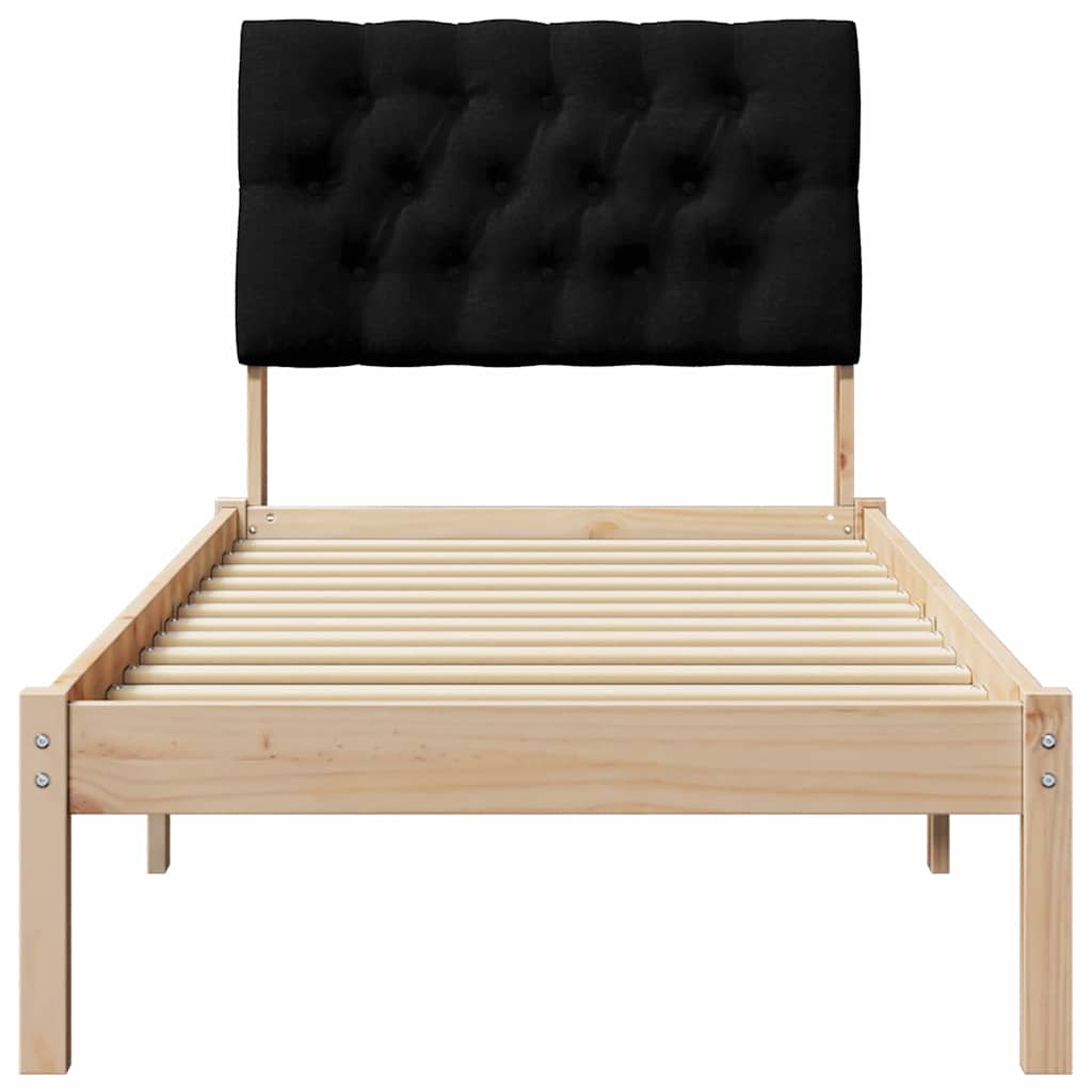 Bedframe met Gevoerd Hoofdgedeelte Bruin 75 x 190 cm is nu te koop bij PeponiXL, paradijselijk wonen!