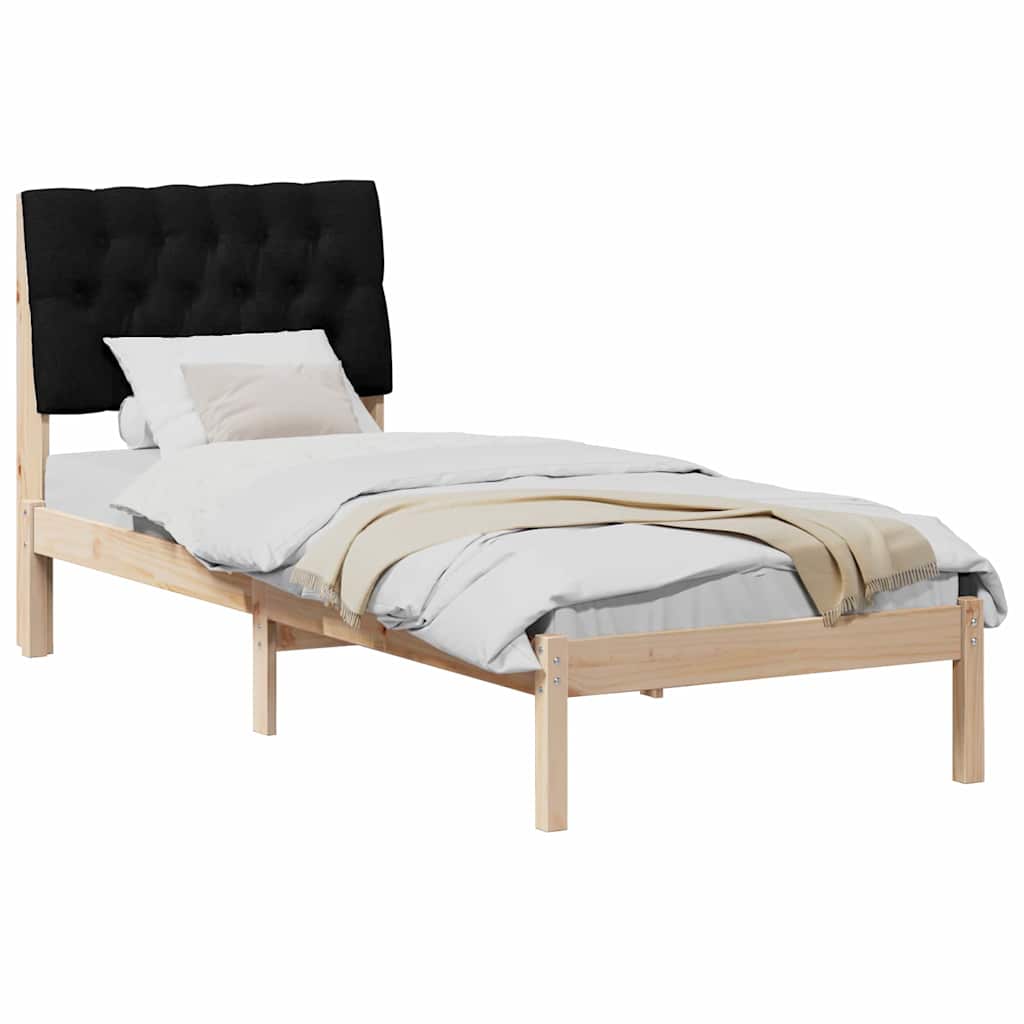Bedframe met Gevoerd Hoofdgedeelte Bruin 75 x 190 cm is nu te koop bij PeponiXL, paradijselijk wonen!