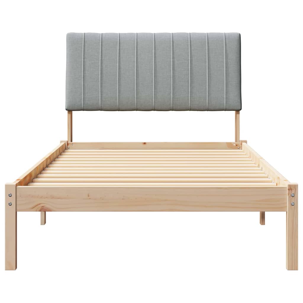 Bedframe met hoofdeinde Bruin 100 x 200 cm Massief grenenhout is nu te koop bij PeponiXL, paradijselijk wonen!