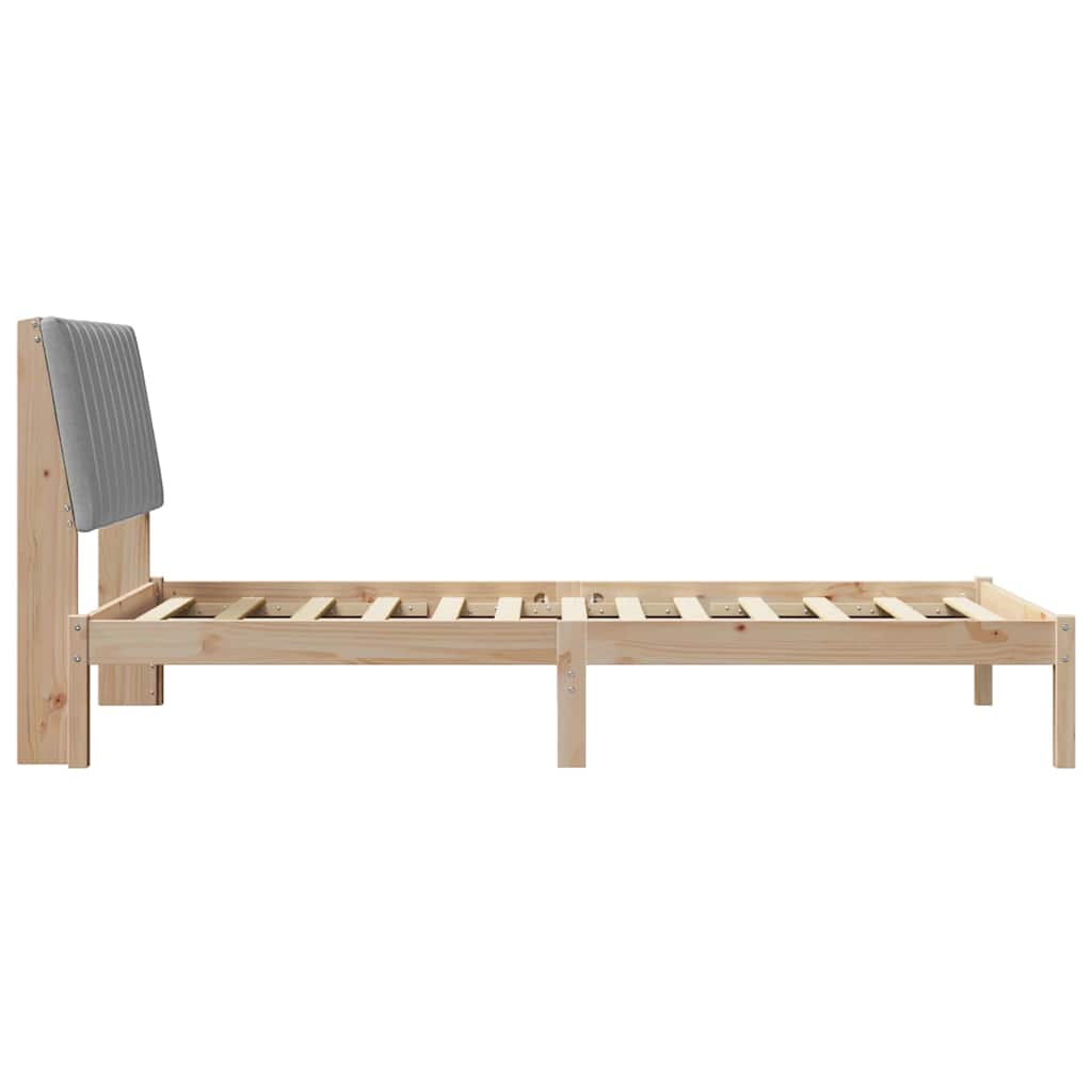 Bedframe met hoofdeinde Bruin 100 x 200 cm Massief grenenhout is nu te koop bij PeponiXL, paradijselijk wonen!