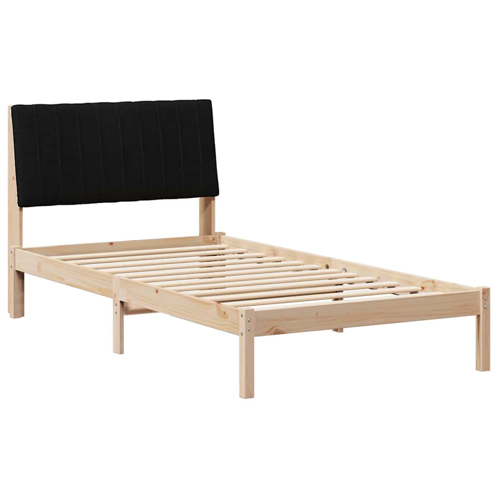 Bedframe met hoofdeinde Bruin 100 x 200 cm Massief grenenhout is nu te koop bij PeponiXL, paradijselijk wonen!