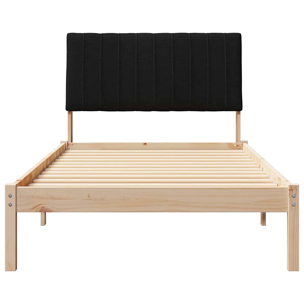 Bedframe met hoofdeinde Bruin 100 x 200 cm Massief grenenhout is nu te koop bij PeponiXL, paradijselijk wonen!