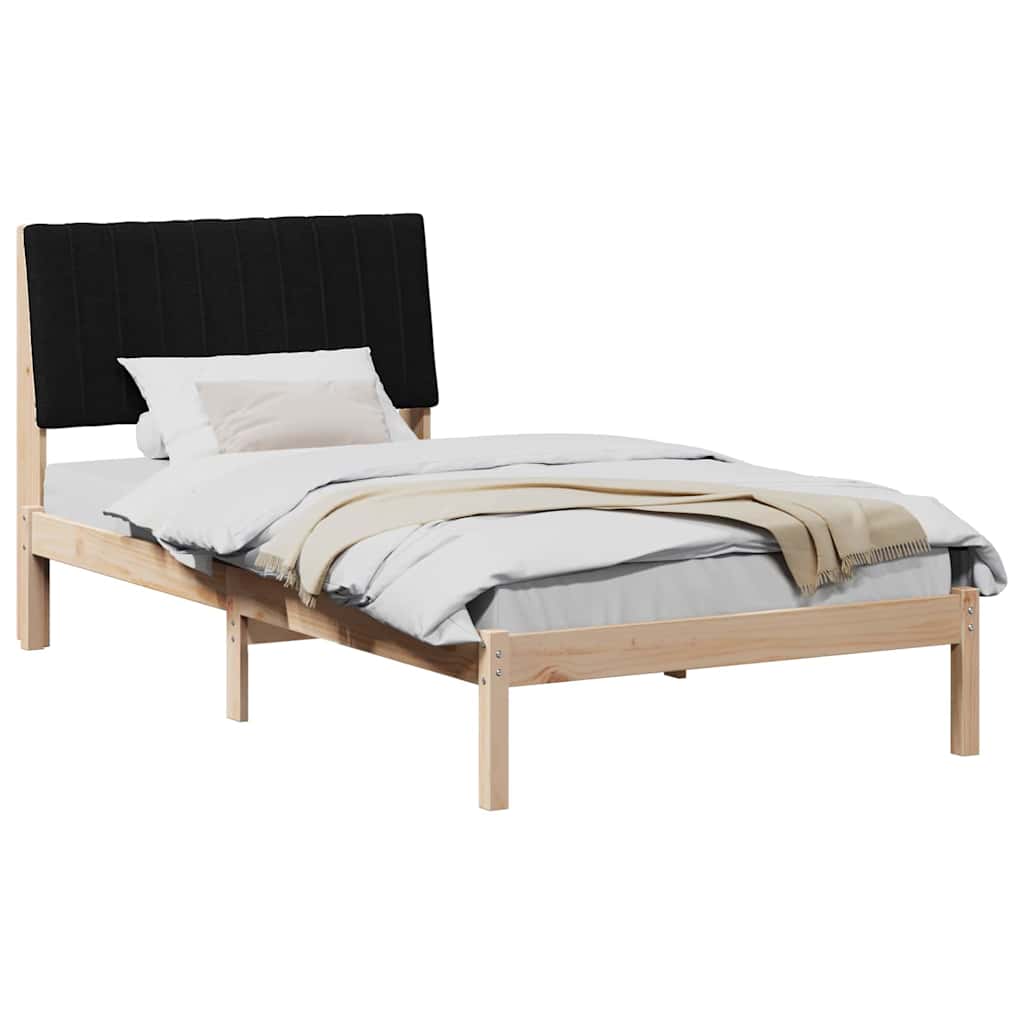 Bedframe met hoofdeinde Bruin 100 x 200 cm Massief grenenhout is nu te koop bij PeponiXL, paradijselijk wonen!