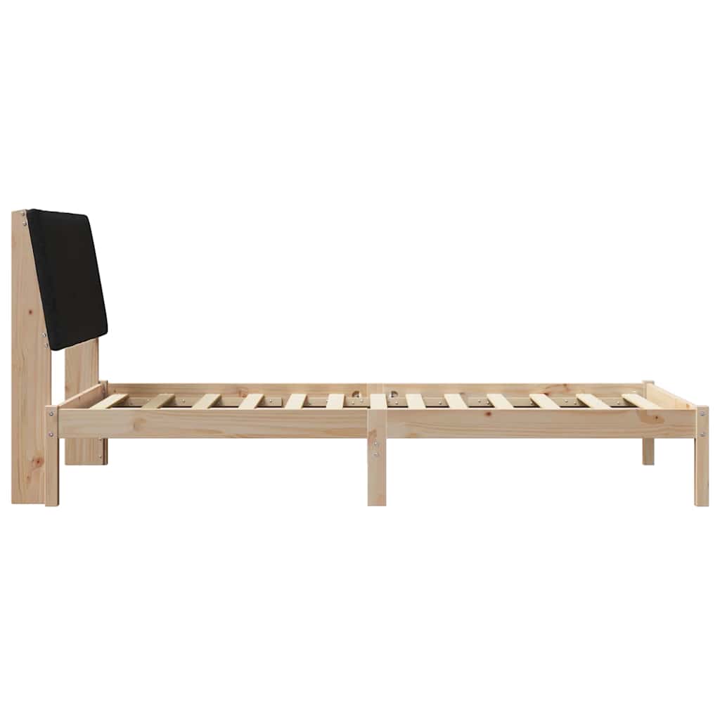Bedframe met hoofdeinde Bruin 100 x 200 cm Massief grenenhout is nu te koop bij PeponiXL, paradijselijk wonen!