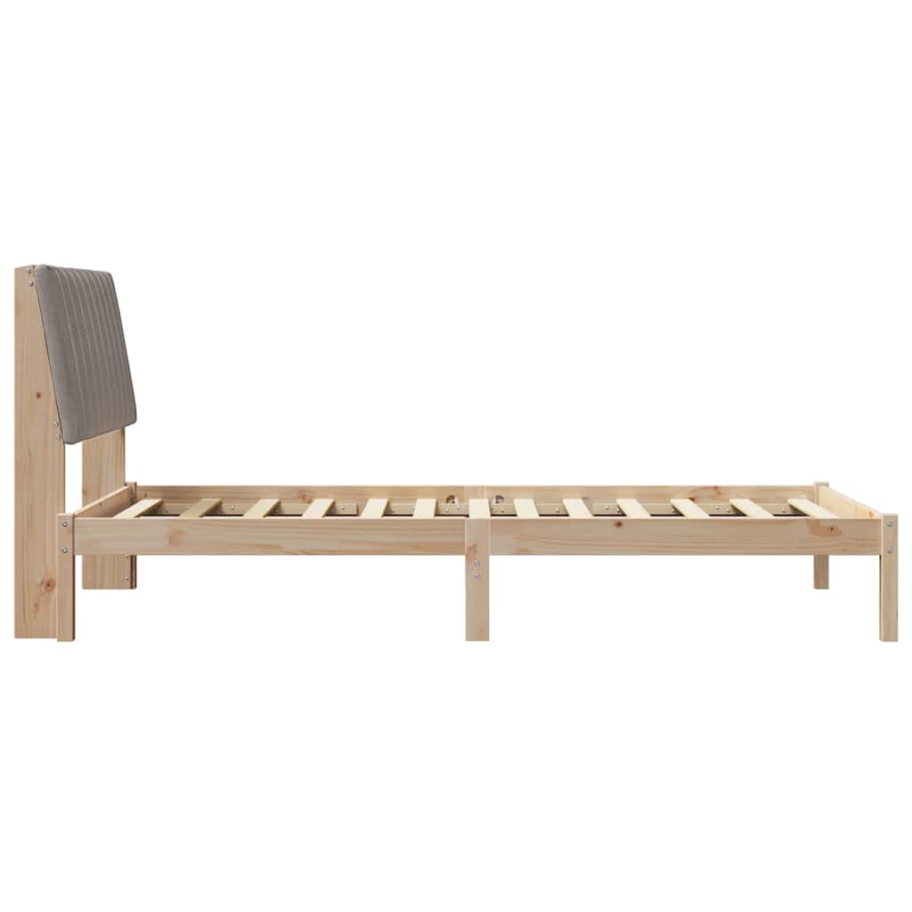 Bedframe met hoofdeinde Bruin 100 x 200 cm Massief grenenhout is nu te koop bij PeponiXL, paradijselijk wonen!