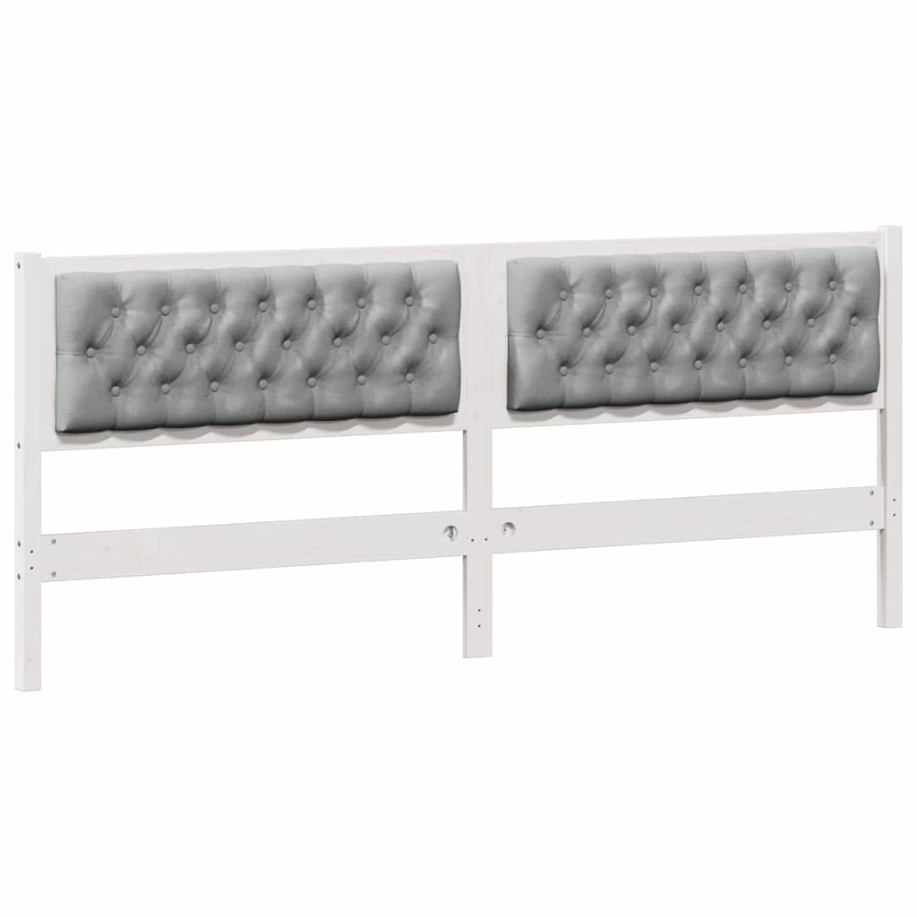 Hoofdbord Anders Wit en lichtgrijs 200 cm Massief grenenhout is nu te koop bij PeponiXL, paradijselijk wonen!