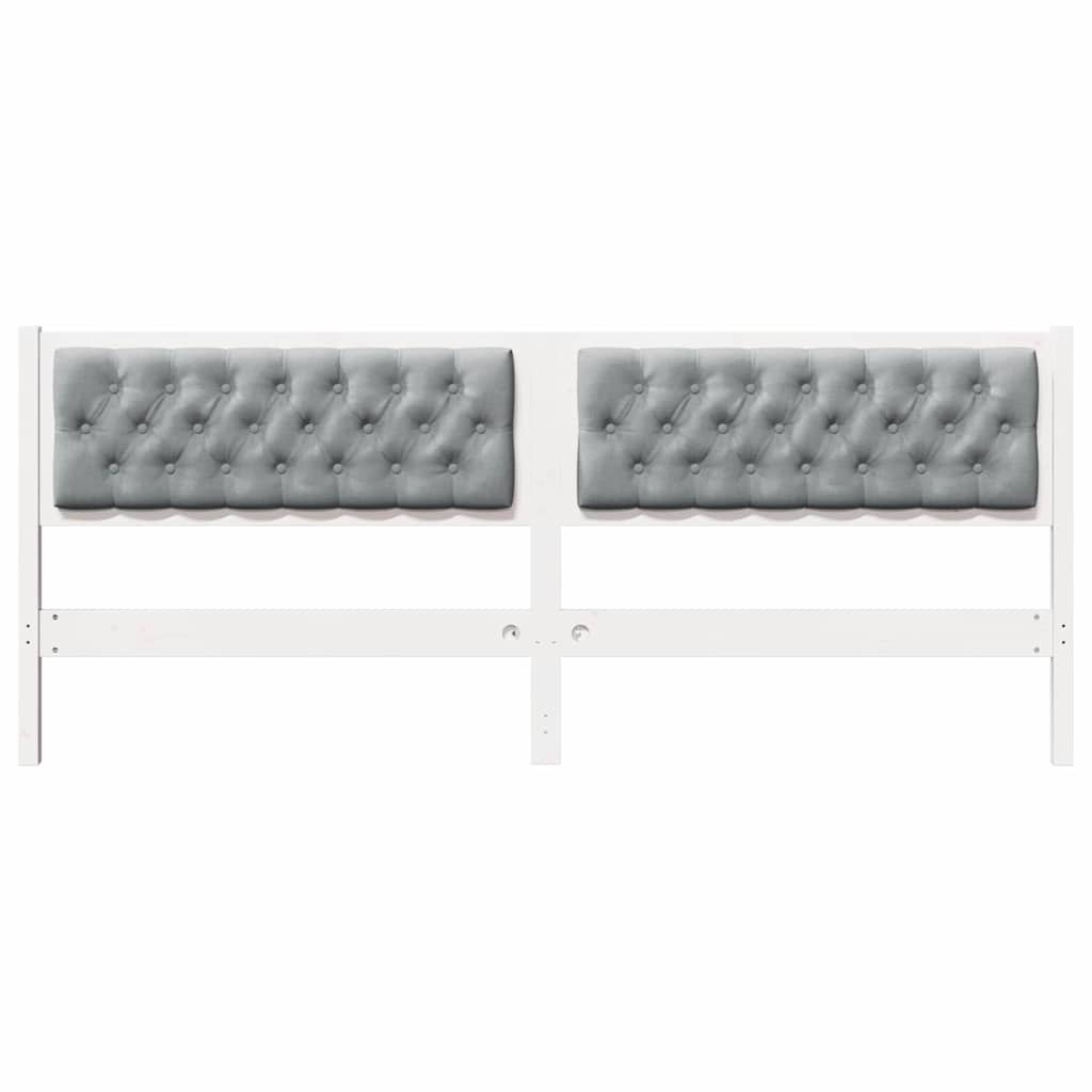 Hoofdbord Anders Wit en lichtgrijs 200 cm Massief grenenhout is nu te koop bij PeponiXL, paradijselijk wonen!