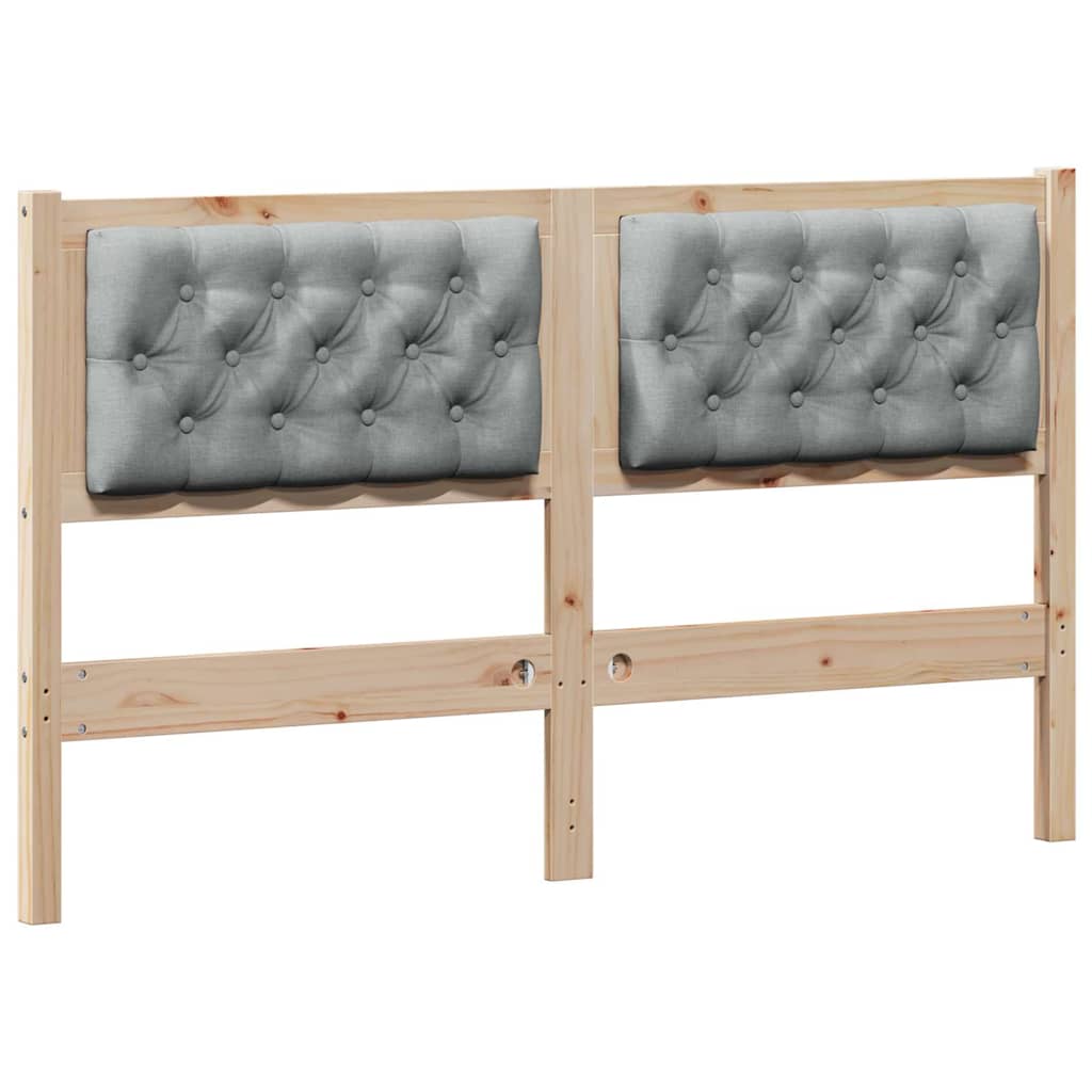Hoofdbord Anders Bruin en lichtgrijs 150 cm Massief grenenhout is nu te koop bij PeponiXL, paradijselijk wonen!
