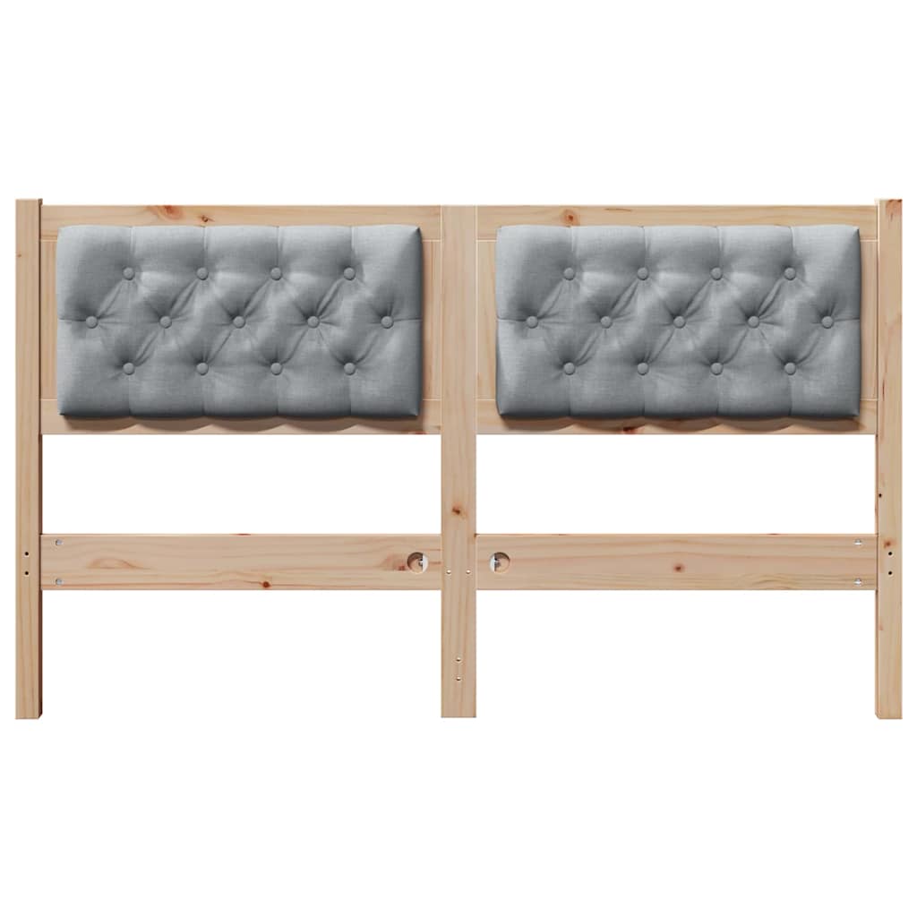 Hoofdbord Anders Bruin en lichtgrijs 150 cm Massief grenenhout is nu te koop bij PeponiXL, paradijselijk wonen!