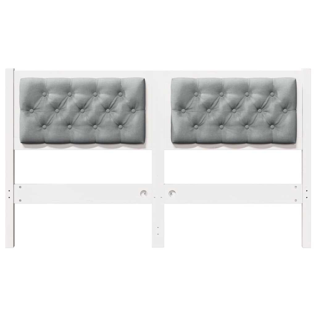 Hoofdbord Anders Wit en lichtgrijs 150 cm Massief grenenhout is nu te koop bij PeponiXL, paradijselijk wonen!
