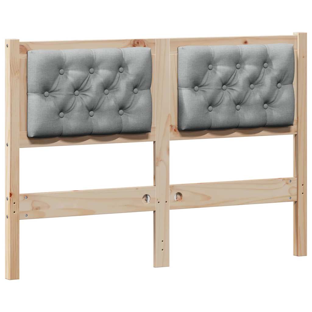 Hoofdbord Anders Bruin en lichtgrijs 135 cm Massief grenenhout is nu te koop bij PeponiXL, paradijselijk wonen!