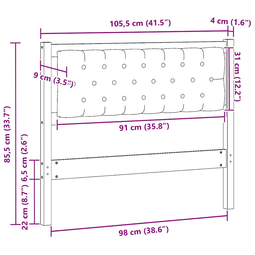 Hoofdbord Anders Bruin en zwart 100 cm Massief grenenhout is nu te koop bij PeponiXL, paradijselijk wonen!