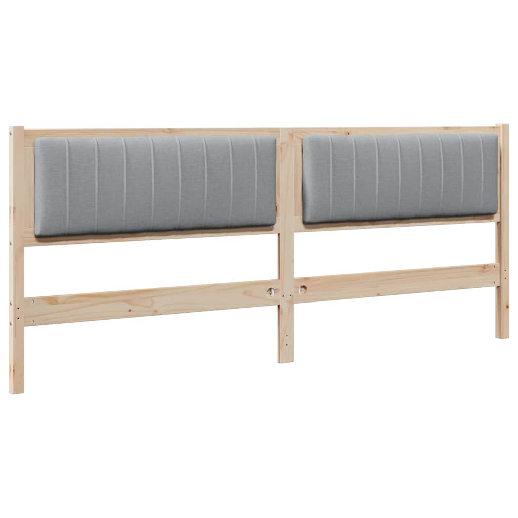 Gestoffeerd hoofdbord Bruin 200 cm Massief grenenhout is nu te koop bij PeponiXL, paradijselijk wonen!