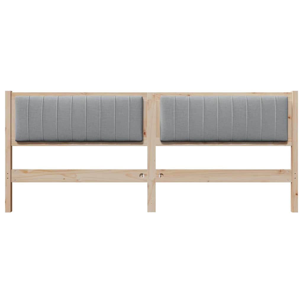 Gestoffeerd hoofdbord Bruin 200 cm Massief grenenhout is nu te koop bij PeponiXL, paradijselijk wonen!