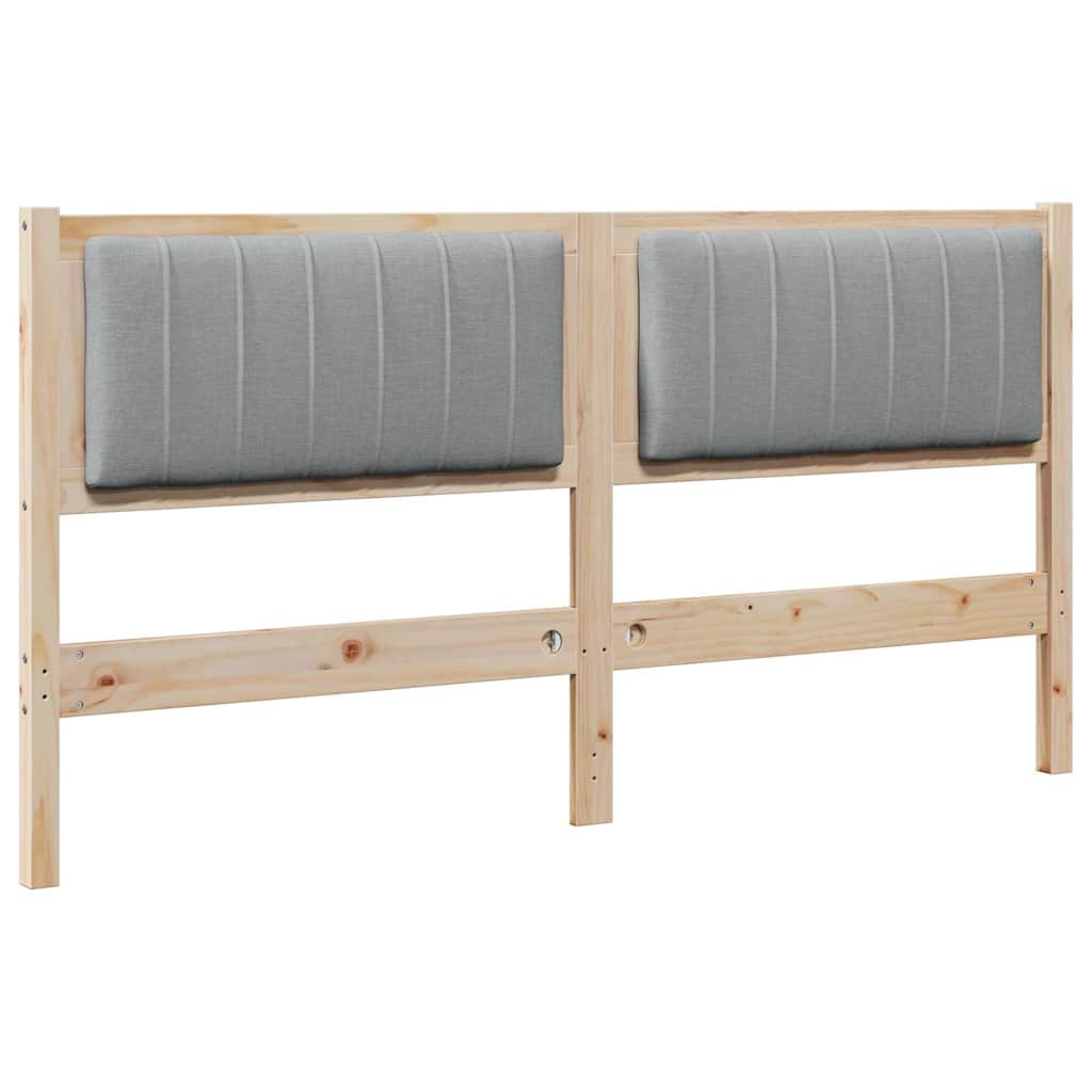 Gestoffeerd hoofdbord Bruin 160 cm Massief grenenhout is nu te koop bij PeponiXL, paradijselijk wonen!