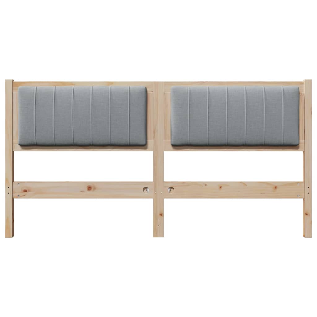 Gestoffeerd hoofdbord Bruin 160 cm Massief grenenhout is nu te koop bij PeponiXL, paradijselijk wonen!