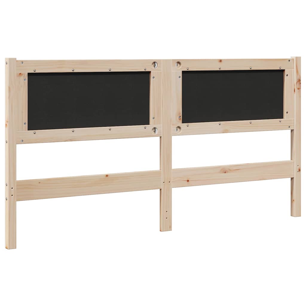 Gestoffeerd hoofdbord Bruin 160 cm Massief grenenhout is nu te koop bij PeponiXL, paradijselijk wonen!