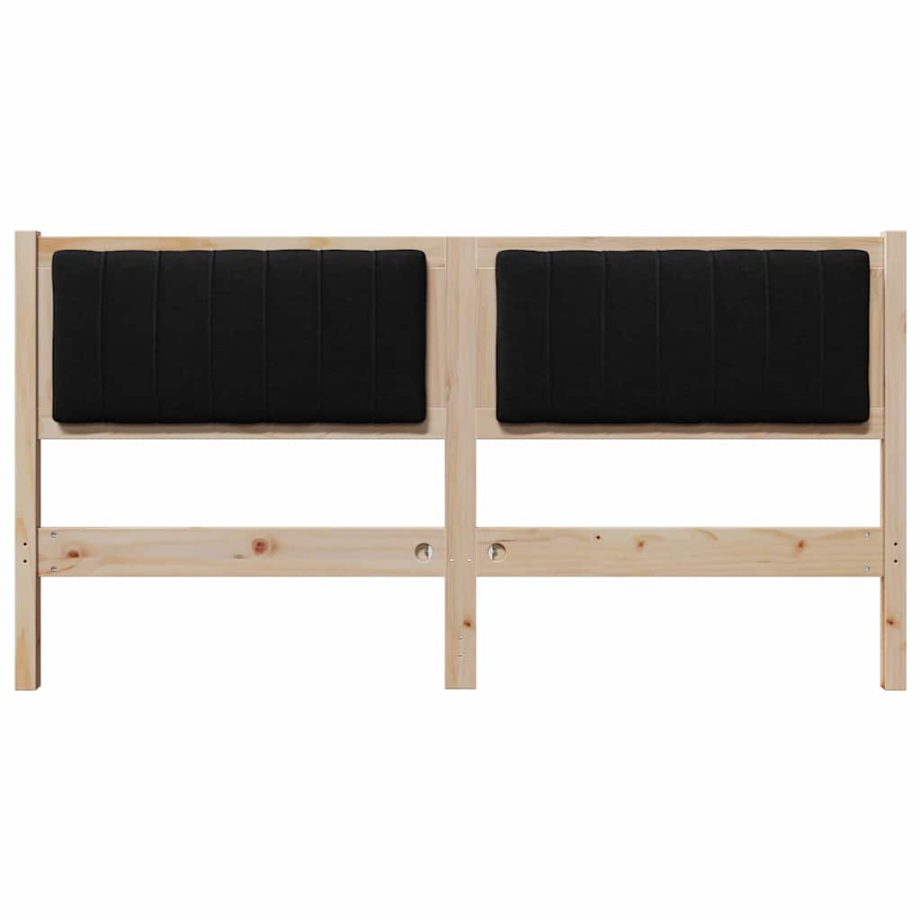 Gestoffeerd hoofdbord Bruin 160 cm Massief grenenhout is nu te koop bij PeponiXL, paradijselijk wonen!