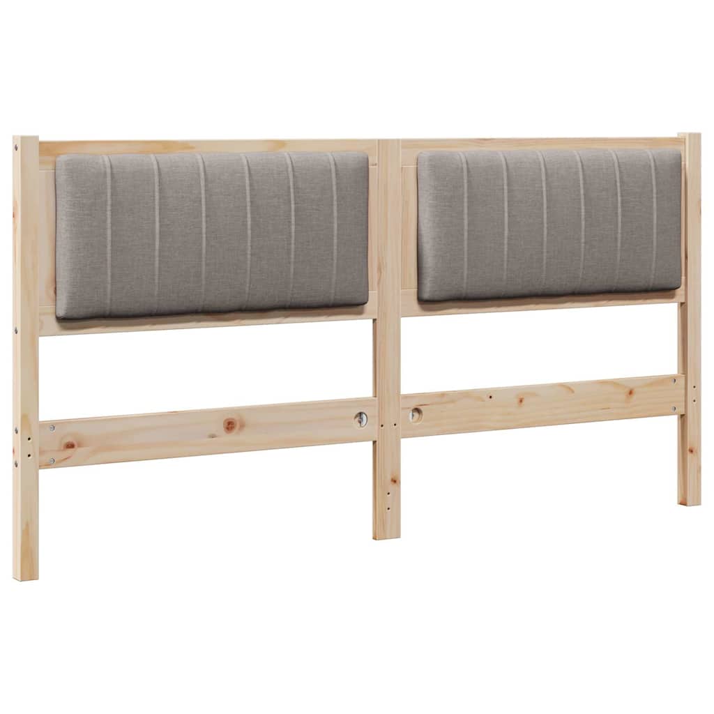 Gestoffeerd hoofdbord Bruin 160 cm Massief grenenhout is nu te koop bij PeponiXL, paradijselijk wonen!