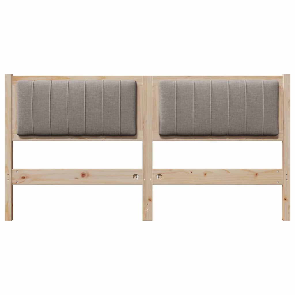 Gestoffeerd hoofdbord Bruin 160 cm Massief grenenhout is nu te koop bij PeponiXL, paradijselijk wonen!